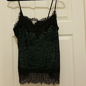 H&M velvet and lace tank top